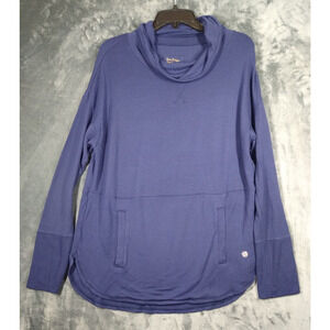 Lilly Pulitzer Top Womens Large Navy Luxletic Makaylie Pullover Activewear